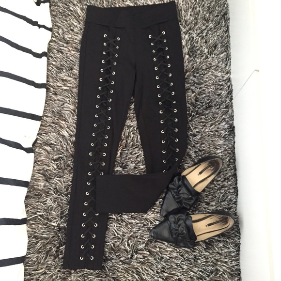 Express Pants - Lattice ponte leggings sz S